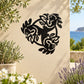 Black interlocking chicken decal on cream background