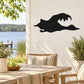 Black duck silhouette vinyl wall decal with smooth cutout shape