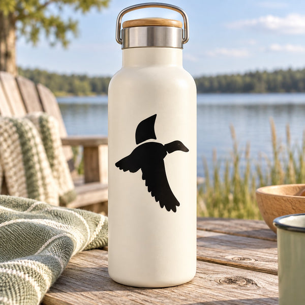 Vinyl duck wall decal sticker, bold black duck silhouette design