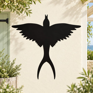 Black split-tail swallow wall decal sticker silhouette