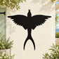 Black split-tail swallow wall decal sticker silhouette