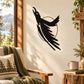Black hawk and moon wall decal