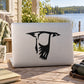 Duck wall decal vinyl sticker with black duck silhouette on light backing
