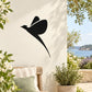 Black swift bird wall decal silhouette with outstretched wings