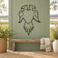 Two-headed eagle crest decal in black