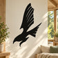 Abstract falcon silhouette wall decal in black