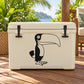 Toucan decal with black tropical bird graphic, simple outline design