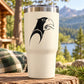Hawk head vinyl decal in black and white for cups and tumblers