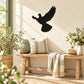 Black dove silhouette wall decal