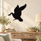 Black flying goose wall decal silhouette