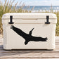 Black pelican vinyl wall decal silhouette on a light-colored surface