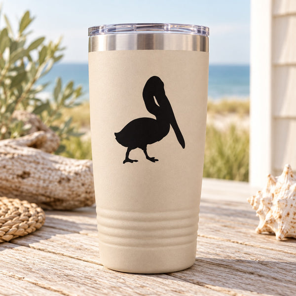 Black pelican vinyl wall and car decal silhouette