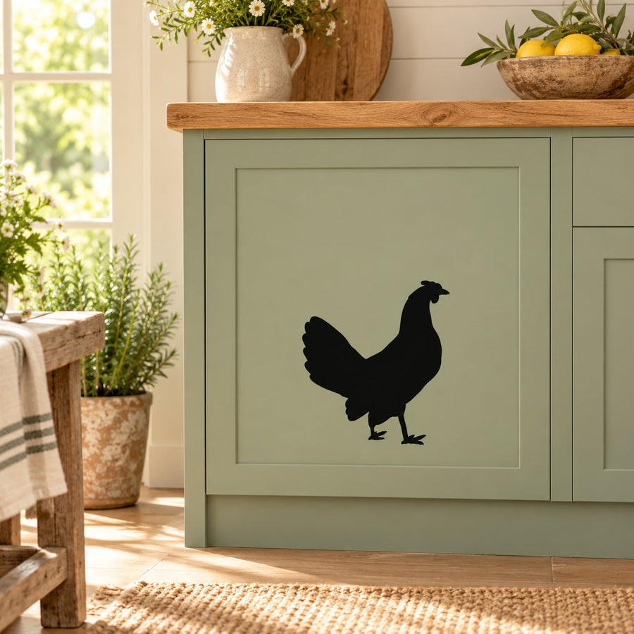 Hen silhouette wall decal sticker