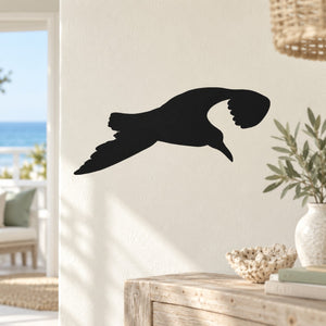 Pacific seagull drifting decal, black seagull silhouette on a wall