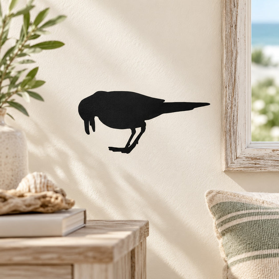 Black bird flying home wall decal silhouette on a wall