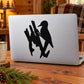 Black woodpecker silhouette decal