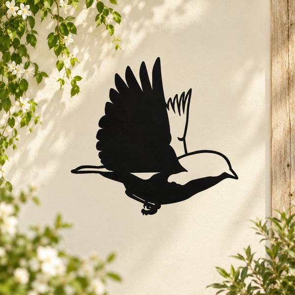 Black bird in flight wall decal silhouette