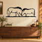 Boar bumping wall decal, black silhouette of two boars