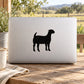 Black boer goat silhouette decal on light surface