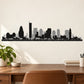 Boston skyline vinyl wall decal, black and gray city silhouette with skyline band
