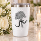 Swirl Bouquet Flowers Ribbon Celebrations Decal — illustrative vinyl decal application mockup. Surrounding objects are not included.
