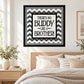 Square black-and-white wall quote decal with bold text: There's no buddy like a brother!