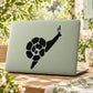 Black snail crawling vinyl decal with shell and antenna detail