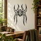 Black spider web style decal with sharp legs and center emblem