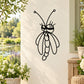 Black dragonfly wall decal with curled antennae and detailed wing outlines