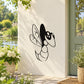 Kids cartoon dragonfly wall decal, black outline with cute antenna and wings