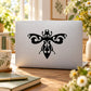 Decorative bee decal with black ornamental filigree wings
