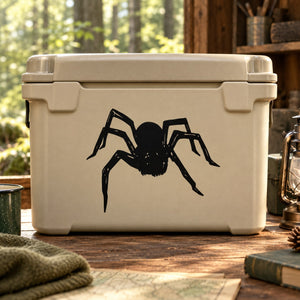 Creepy black spider decal sticker