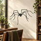 Black spider wall decal with long legs and outlined body