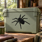 Black tarantula spider decal with detailed legs and body