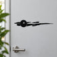 Black 8-ball splatter decal with wing-like flame lines