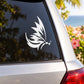 White tribal winged butterfly decal for car window