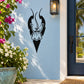 Black butterfly wall decal with flaming wing design, vinyl sticker silhouette