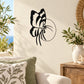 Black butterfly vinyl wall decal with spiral antenna design