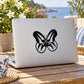 Black butterfly vinyl decal sticker with detailed wing outline