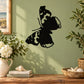 Black butterfly wall decal vinyl sticker, bold wing silhouette