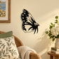 Butterfly wall decal vinyl sticker, black butterfly silhouette with dotted wing accents