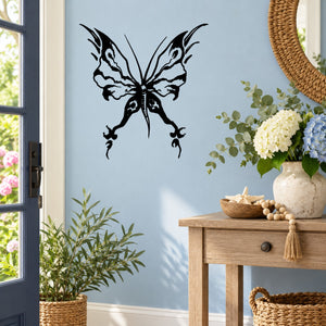 Butterfly wall decal vinyl with bold black butterfly wings and body