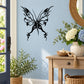 Butterfly wall decal vinyl with bold black butterfly wings and body