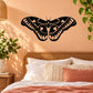 Black butterfly vinyl wall decal with detailed wings and body