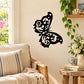 Black butterfly vinyl wall decal with decorative cutout pattern