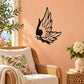 Butterfly vinyl wall decal with wings spread and black outline