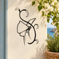 Black butterfly vinyl wall decal with detailed outline wings and antennae