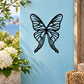 Black butterfly vinyl wall decal with detailed wings, adhesive for smooth surfaces