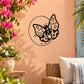 Butterfly wall decal vinyl sticker with three black-outlined butterflies in a circle
