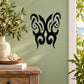 Butterfly vinyl wall decal with ornate black wing design